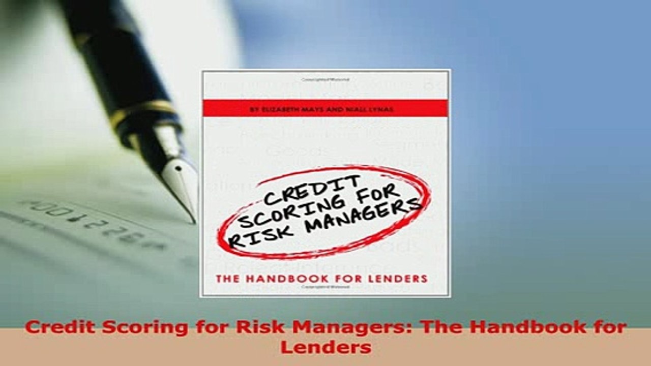 PDF  Credit Scoring for Risk Managers The Handbook for Lenders Download Full Ebook