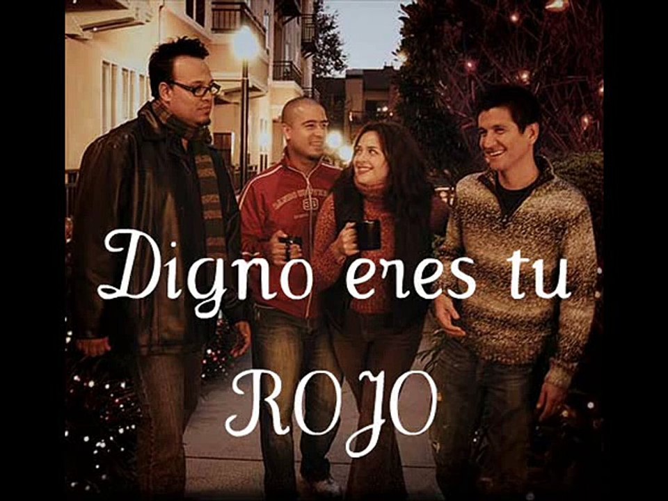 LETRA- DIGNO ERES TU - ROJO