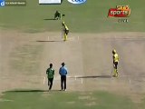 Pakistan Cup 2016 - Mohammad Abbas takes wicket of Ahmed Shehzad - Islamabad vs KPK