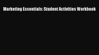 Read Marketing Essentials: Student Activities Workbook Ebook Free