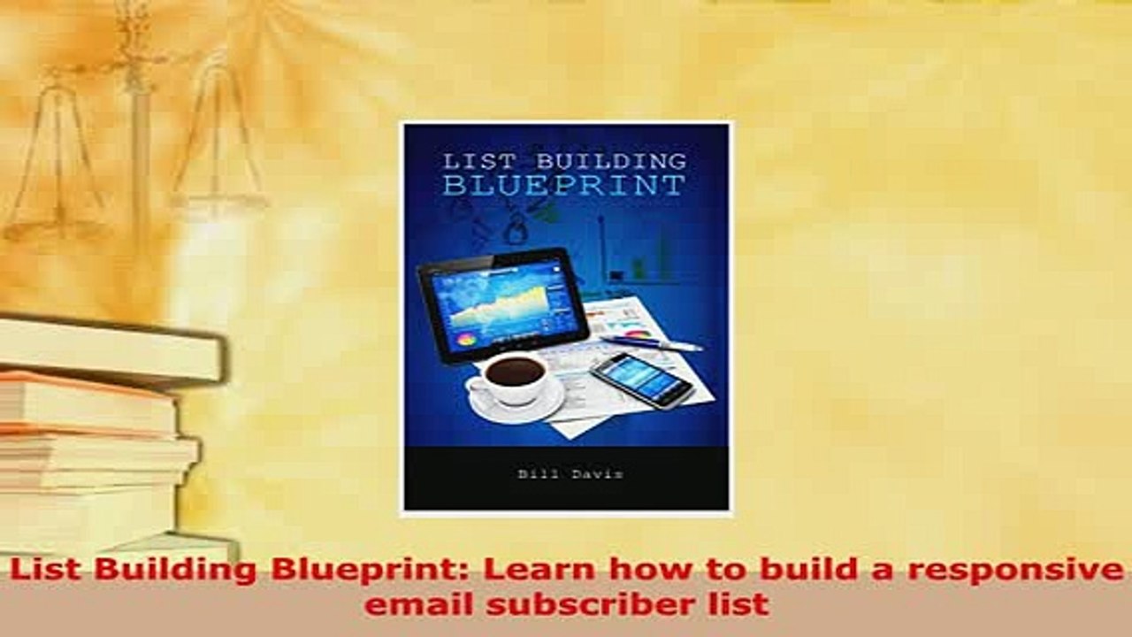 PDF  List Building Blueprint Learn how to build a responsive email subscriber list  EBook