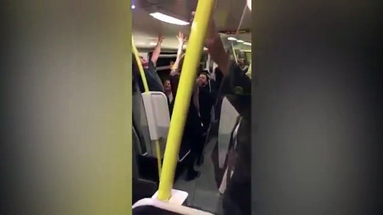 Train carriage welcomes 2016 with raucous Delilah singalong