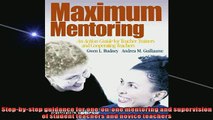 EBOOK ONLINE  Maximum Mentoring An Action Guide for Teacher Trainers and Cooperating Teachers  FREE BOOOK ONLINE