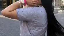 Gorgeous Long Dark Hair With Undercut Shaved Nape