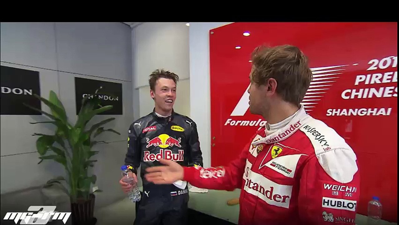 'Torpedo' or terrific? Onboard with Kvyat and Vettel at Turn 1