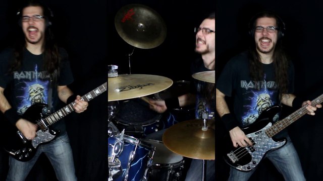 Iron Maiden - The Evil that Men Do (Drums, Bass & Guitar cover) [HD]