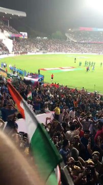 Abhishek Bachchan with God of Cricket Sachin Tendulkar in India vs Pakistan match in WT20