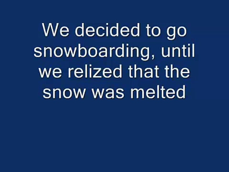 Snowboarding in frozen grass