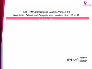 ICB - IPMA Baseline v3: Negotiation Competencies 11 & 12