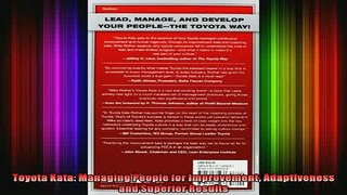 READ Ebooks FREE  Toyota Kata Managing People for Improvement Adaptiveness and Superior Results Full Free