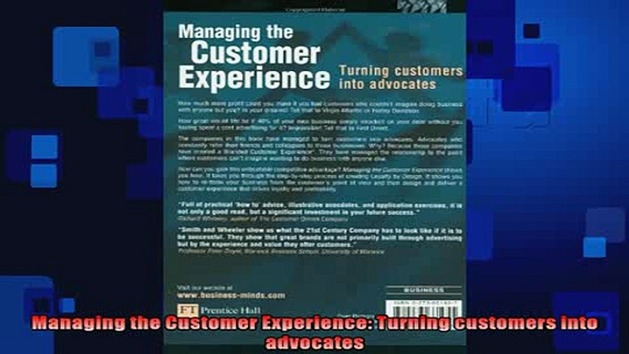 Free PDF Downlaod  Managing the Customer Experience Turning customers into advocates  DOWNLOAD ONLINE