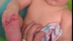 Jocelyn Mae - Splashing in bath tub 2 - 3 months old