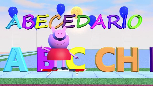 abecedario peppa pig - alfabeto en español para niños - canciones infantiles - las letras