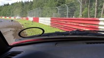 Жесткая авария с участием Renault Megane RS в Нюрбургринге