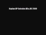 PDF Kaplan AP Calculus AB & BC 2009 Free Books