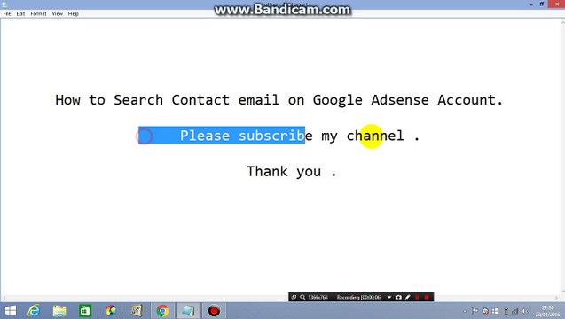 How to Search Contact email on Google Adsense Account