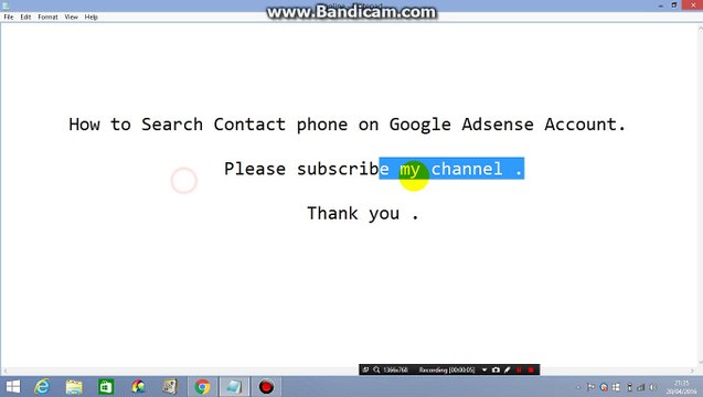 How to Search Contact phone on Google Adsense Account