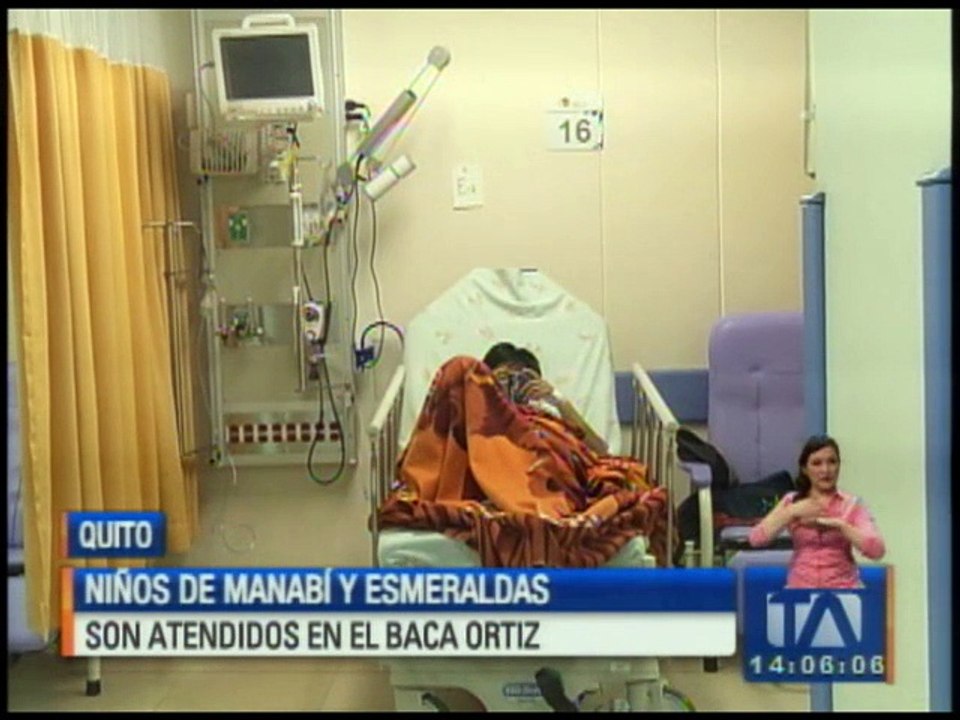 Niños damnificados de Manabí y Esmeraldas son atendidos en el hospital Baca Ortiz