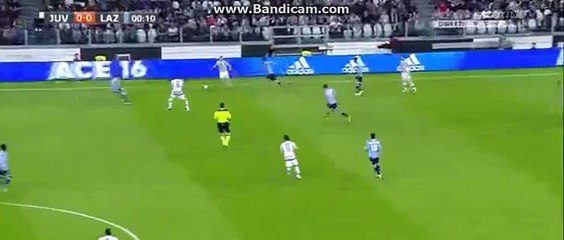 Red Card For Lazio HORROR FOUL - Juventus 1-0 Lazio 20-04-2016