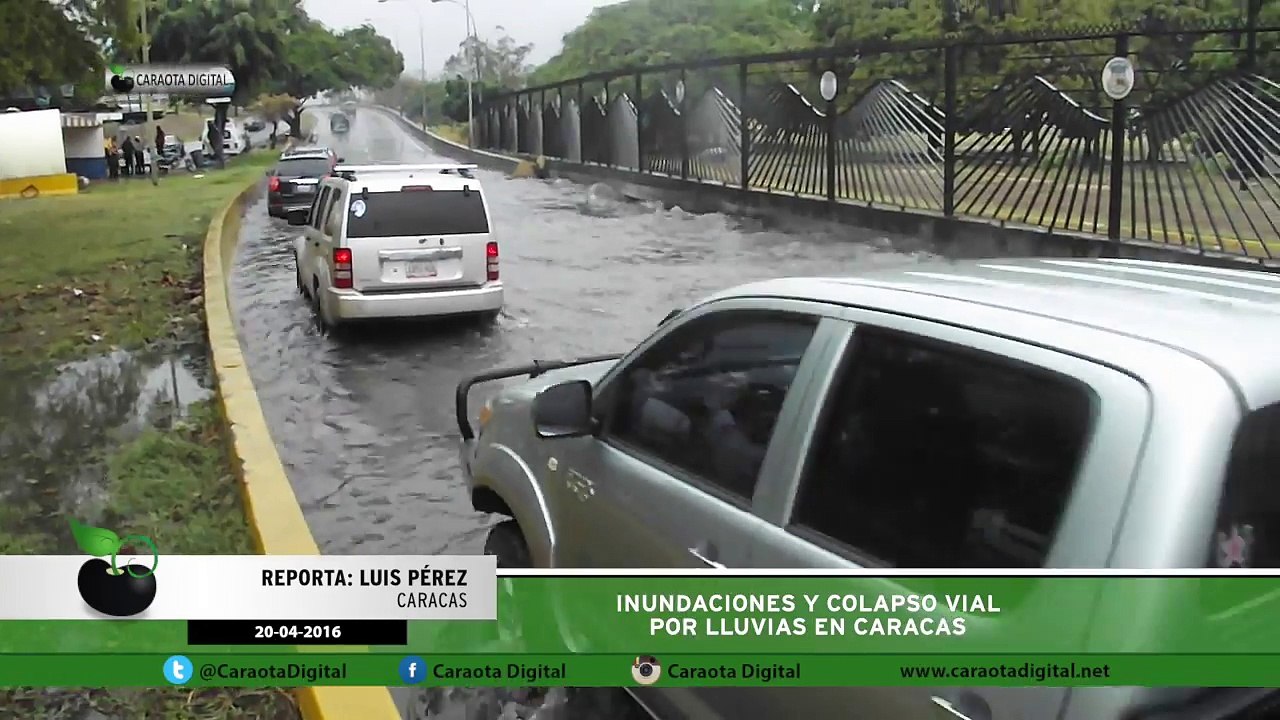 Inundaciones y tráfico fue lo que hubo en Caracas debido al torrencial
