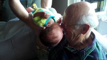 eating grandpa's nose