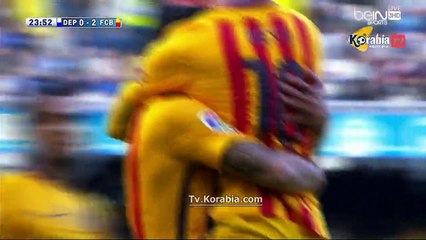 مشاهده اهداف برشلونه 8-0 ديبورتيفو لاكورونا اليوم  20/4/2016 دوري اسباني
