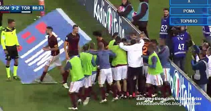 3-2 Francesco Totti Goal - Roma 3-2 Torino Serie A 20.04.2016