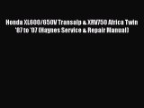 [Read Book] Honda XL600/650V Transalp & XRV750 Africa Twin '87 to '07 (Haynes Service & Repair