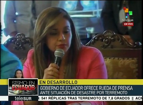 Ecuador: gobierno ofrece nuevo balance de situación tras terremoto