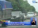 Carretera que conecta El Carmen con Pedernales cerrada por deslizamiento de tierra