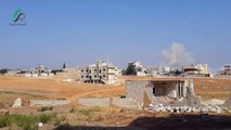 إدلب || سراقب : قصف بالبراميل المتفجرة على المدينة ج2 28/8/2014