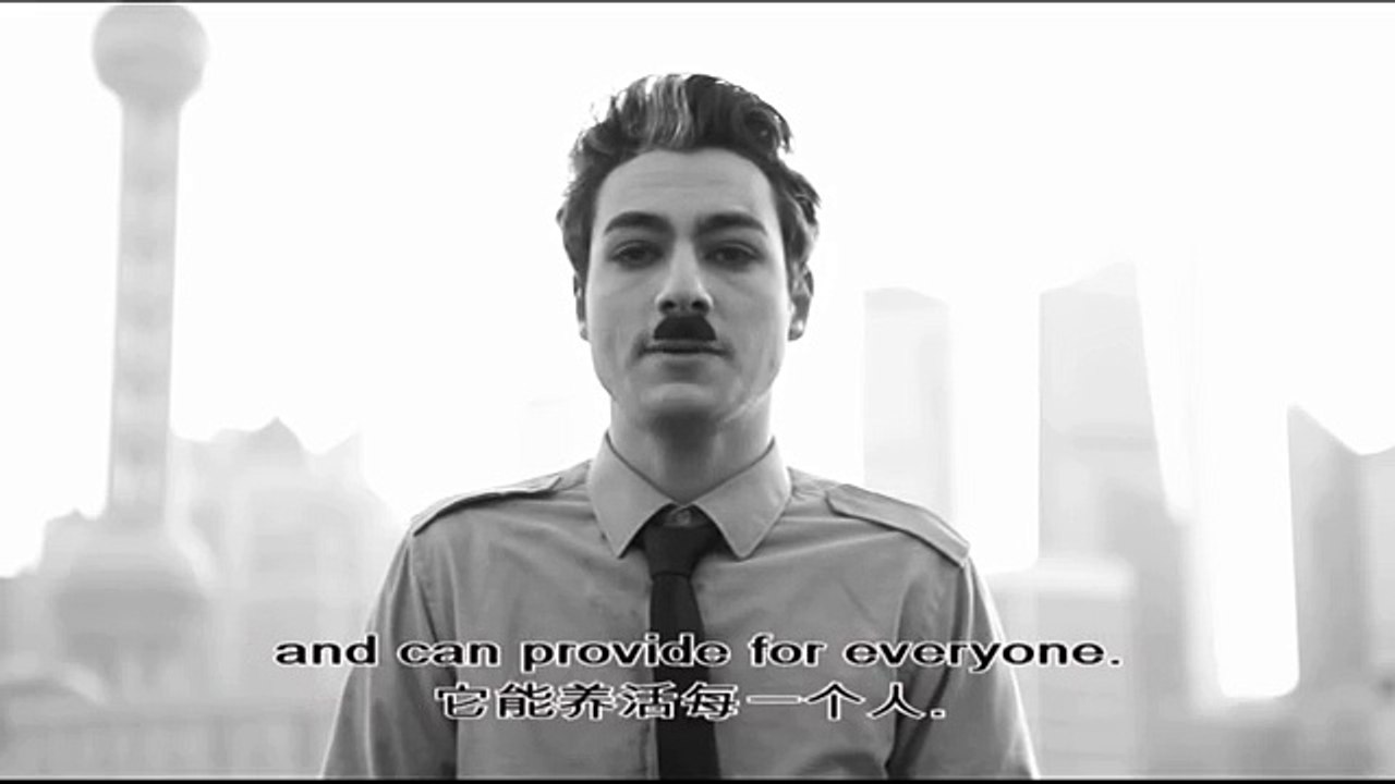 Charlie Chaplin in China "The Great Dictator" "Il Grande Dittatore"  Speech to Umanity