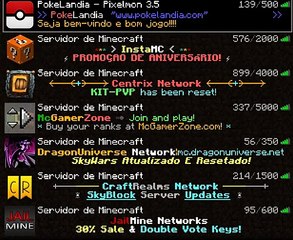 top 15 servidores de minecraft (pirata:original:mods)gta:sky e mais outros minigames