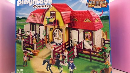Ecurie Playmobil Country français – Unboxing et commentaires – Présentation de la gigantes
