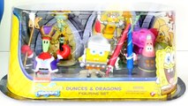 Mega Bloks SPONGEBOB SQUAREPANTS Dunces & Dragons Figurine Set + PLAY DOH SURPRISE EGG Ope