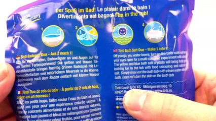 Duo de sels de bain Tinti avec le monstre qui dévore tout – Mélange de sels de bain bleu