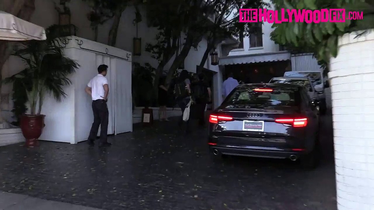 Kate Upton Chats On Her Phone While Leaving Lunch At The Chateau Marmont 4.20.16