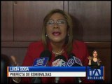 Prefecta de Esmeraldas pide ayuda a Gobierno Nacional