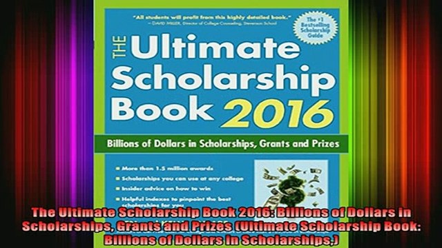 READ book The Ultimate Scholarship Book 2016 Billions of Dollars in Scholarships Grants and Prizes Full Free