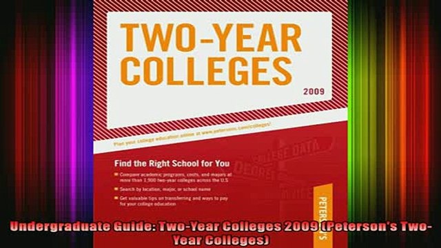 READ book Undergraduate Guide TwoYear Colleges 2009 Petersons TwoYear Colleges Full Free