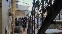 جانب من الاشتباكات بين الثوار وقوات النظام في دمشق الدخانية 24-09-2014