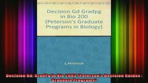 READ book  Decision Gd GradPg in Bio 2003 Petersons Decision Guides  Graduate Programs Full EBook