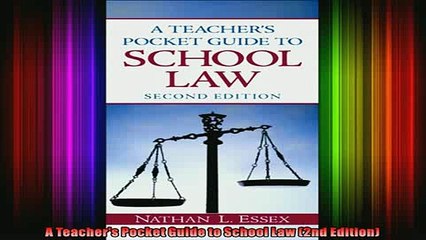 READ book  A Teachers Pocket Guide to School Law 2nd Edition Full Free