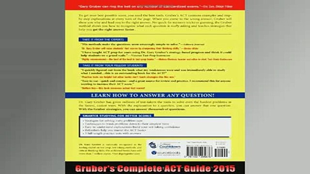 Free Full PDF Downlaod Grubers Complete ACT Guide 2015 Full Ebook Online Free