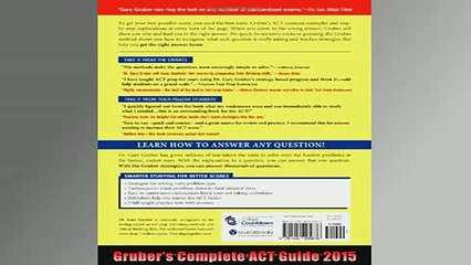 Free Full PDF Downlaod  Grubers Complete ACT Guide 2015 Full Ebook Online Free