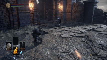 Dark Souls III - Cemetery of Ash: Jump (Press L3 When Sprinting) & Plunging Attack Tutorial Gameplay
