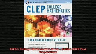 READ book  CLEP College Mathematics Book  Online CLEP Test Preparation Full Free