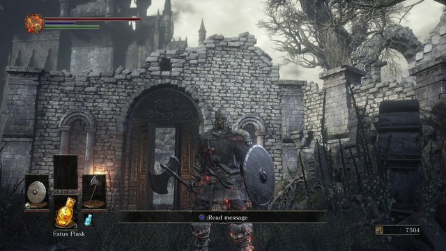 Dark Souls III - Cemetery of Ash: (Explore Around Firelink) Grave Warden Epic Kick, Homeward Bone