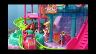 Polly Pocket Roller Coaster Ride Frozen Elsa Anna Merida Hans Barbie Toys DisneyCarToys - MertaCeyon