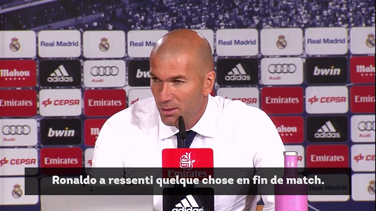 Zidane : "Sans doute une frayeur pour Ronaldo"
